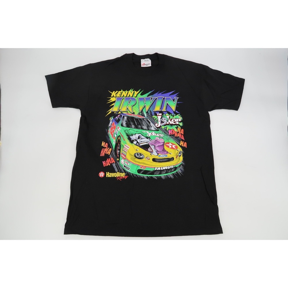 Vintage Rare Nascar Joker vs Batman Shirt Kenny Irwin Made In USA Size Large 90s